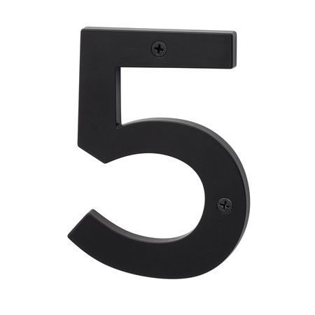 SURE-LOC HARDWARE Sure-Loc Hardware Zinc House Number 5, No. 5, Flat Black HN5-5 FBL